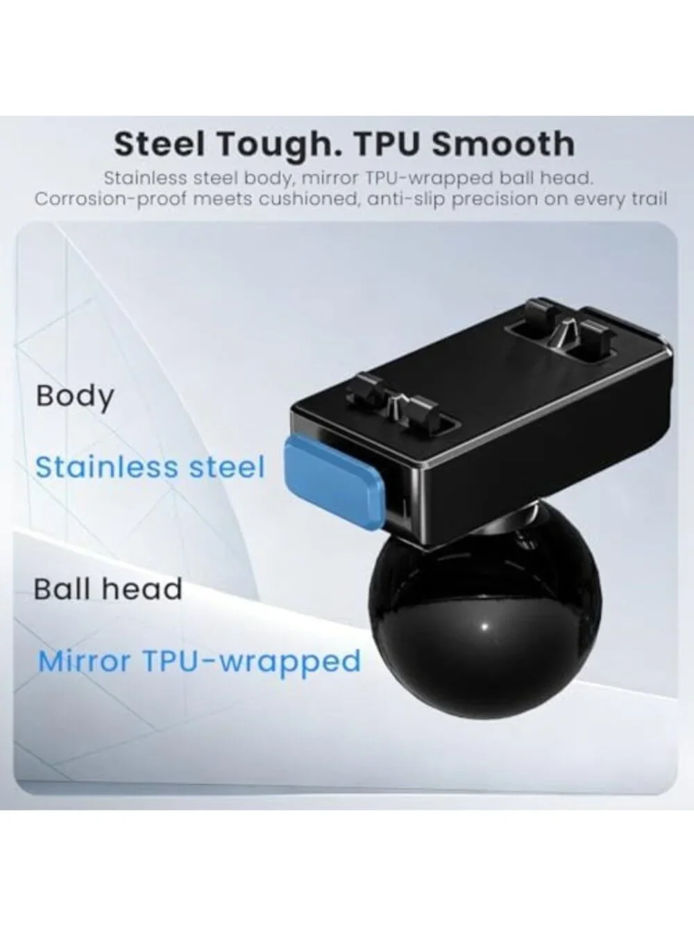 25mm Magnetic Ball Head Mount with Lock for Insta360 & Motorcycle, Aluminum